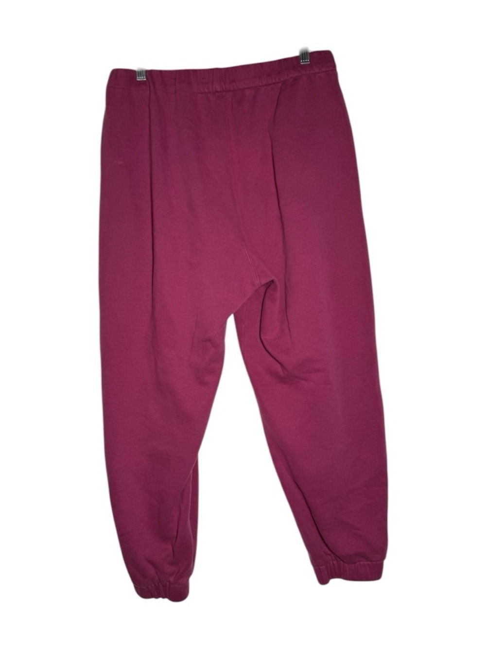 Hollister Cuffed Joggers Magenta Size Large Fleece Cozy Cotton Lounge - Picture 2 of 7